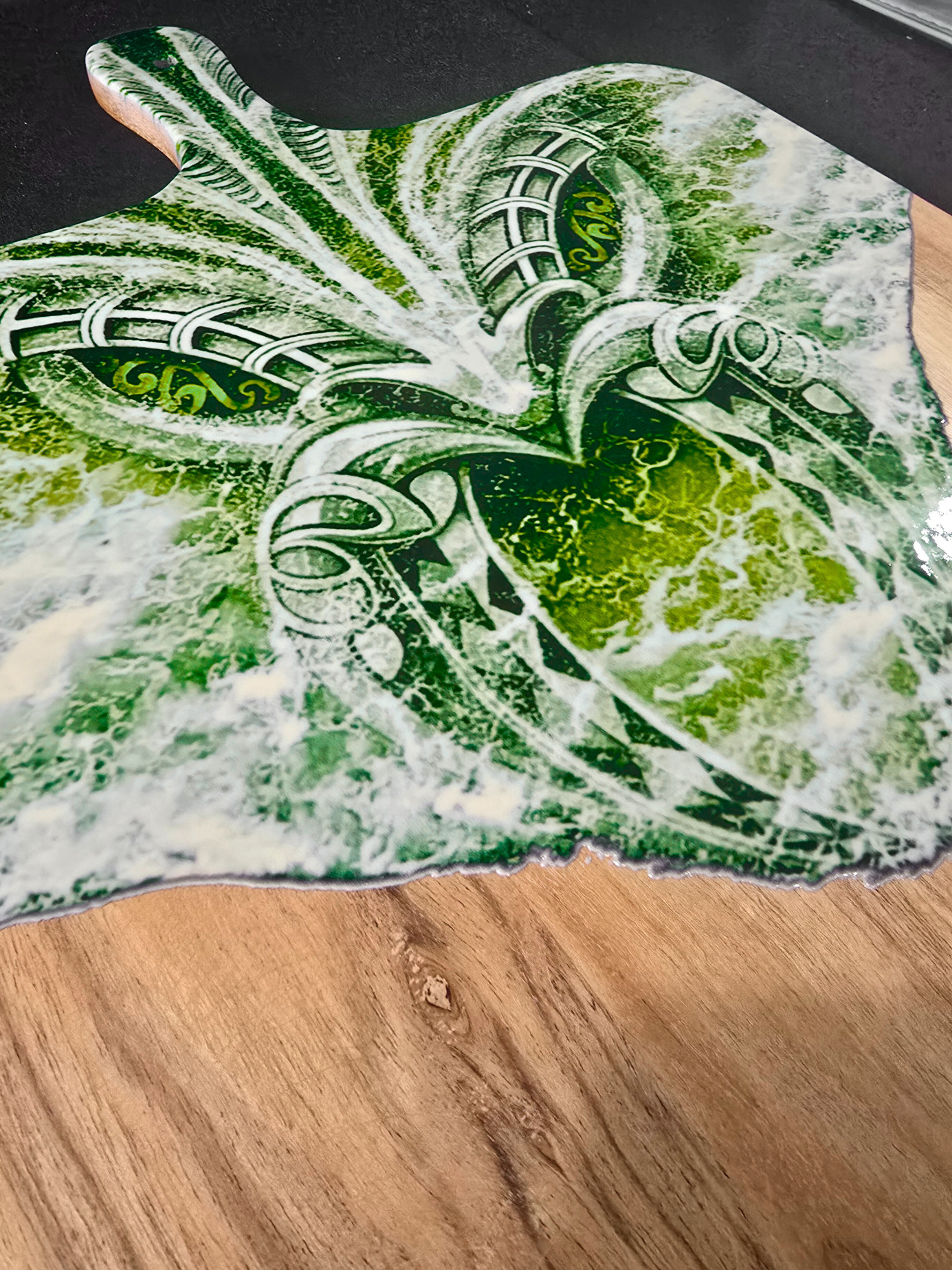 Te Manawa o Te Moana – UV Printed Ocean Art Serving Board | Mahi Wairua (MADE TO ORDER)