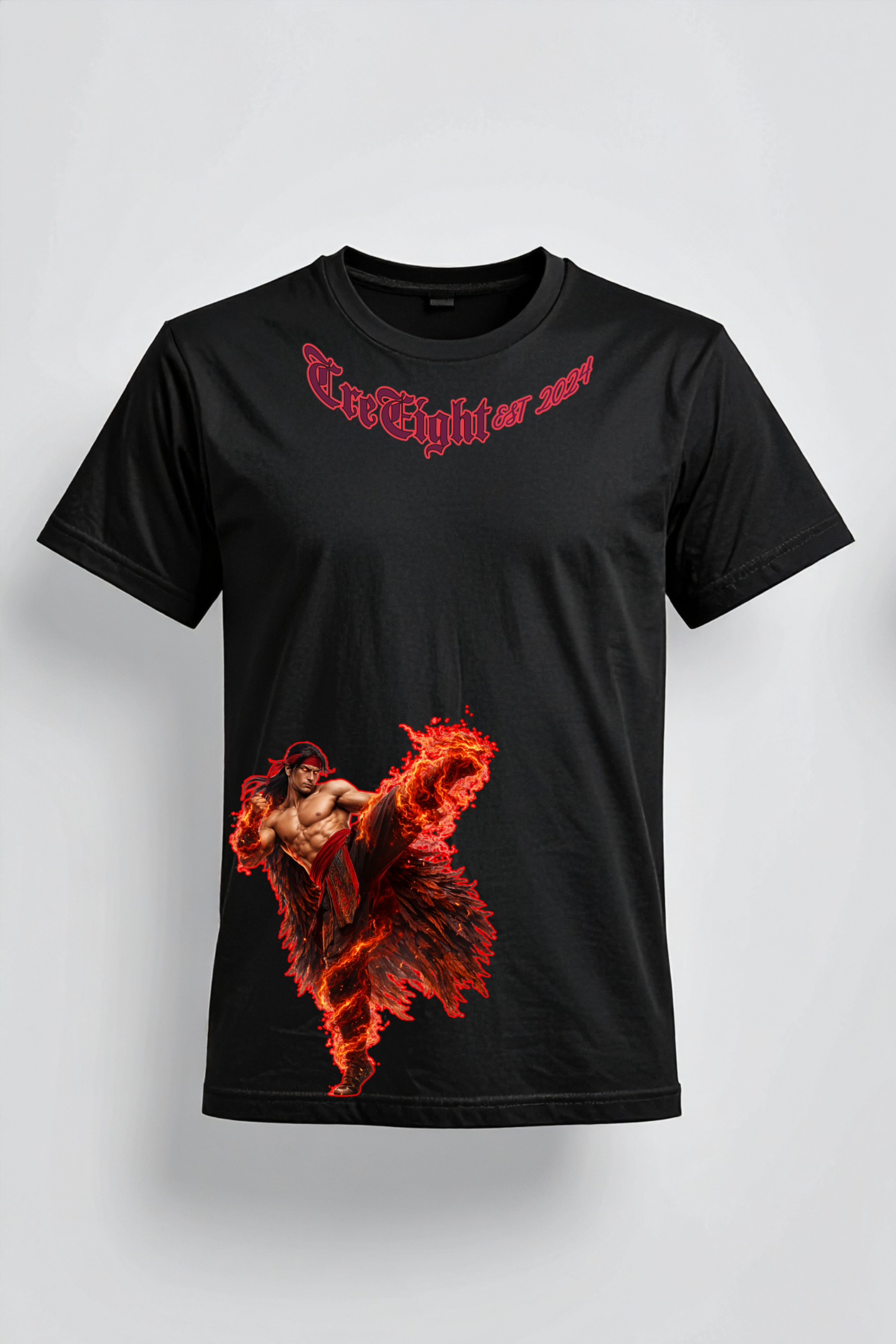 Māori Kombat Warrior T-Shirt | Limited Edition Streetwear Tee | CRE-eight(MADE TO ORDER)