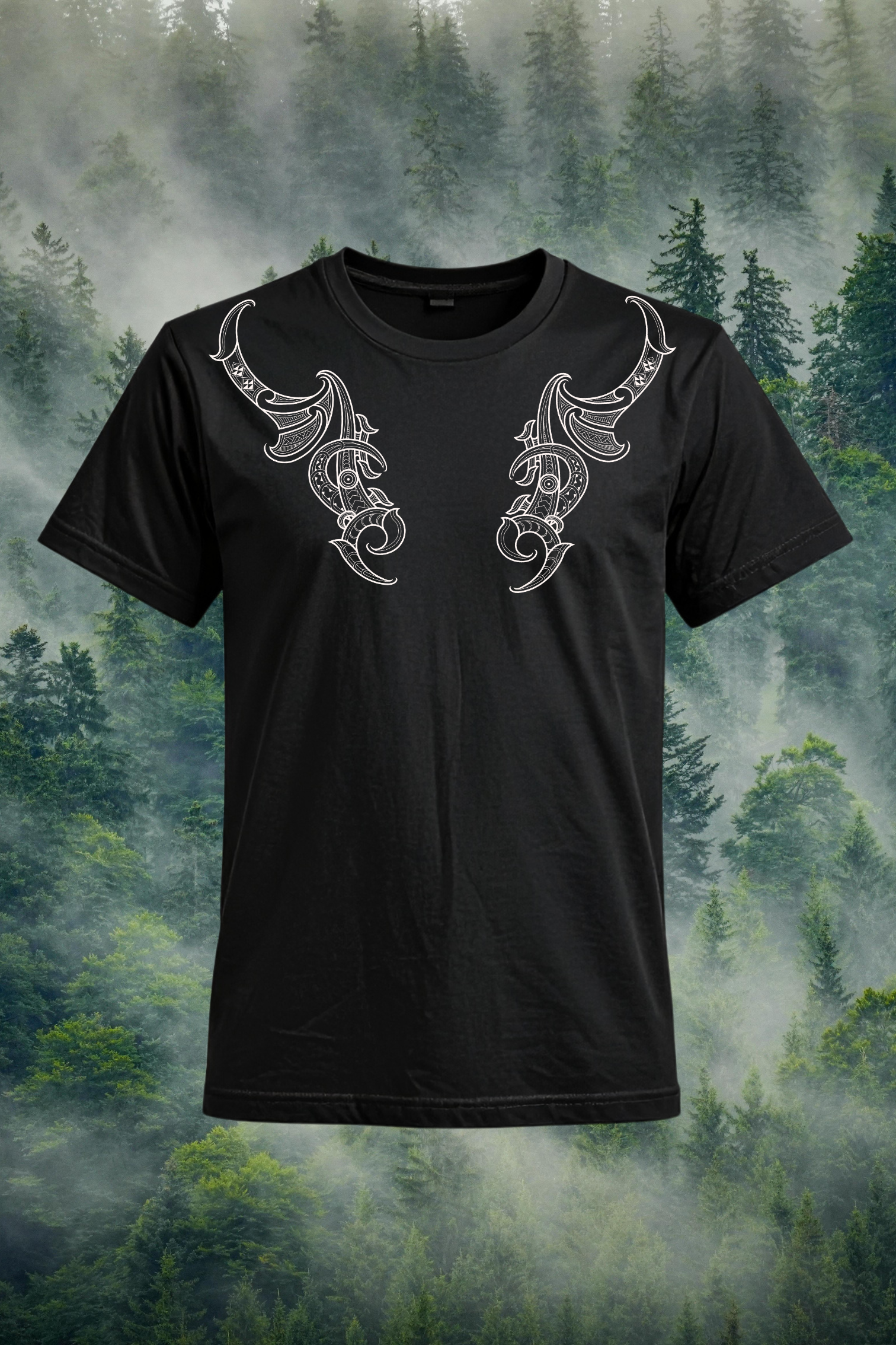Uru Tāngata – Māori Tribal Shoulder T-Shirt | Modern Māori Streetwear | Mahi Wairua (MADE TO ORDER)