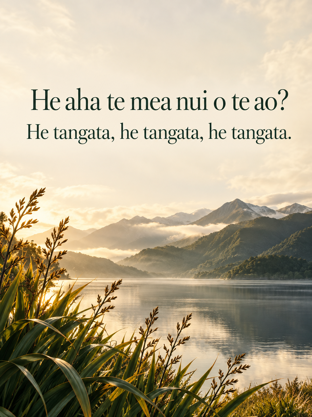 He Tangata — Whakataukī Metal Print main artwork