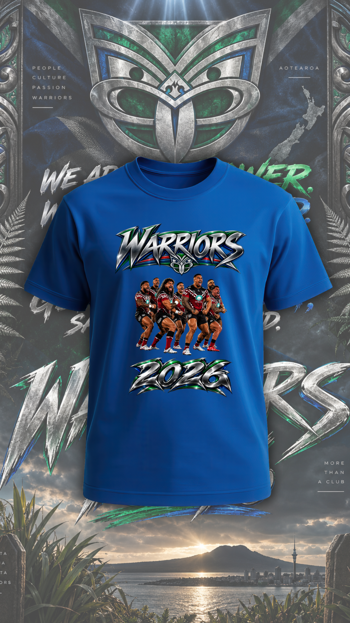 Warriors HAKA 100% Supporter Tee 2026 | Mahi Wairua