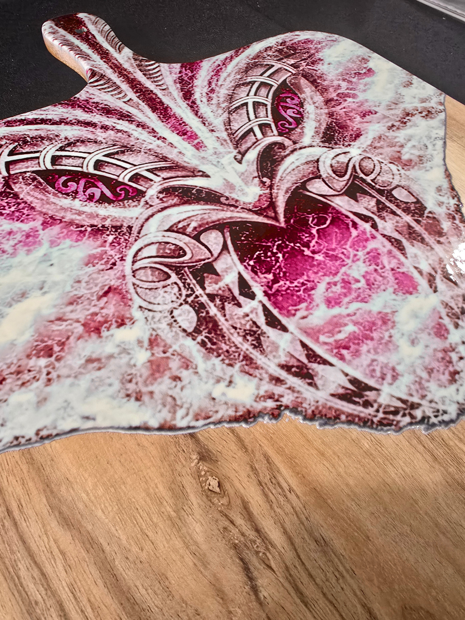 Te Manawa o Te Moana – UV Printed Ocean Art Serving Board | Mahi Wairua (MADE TO ORDER)