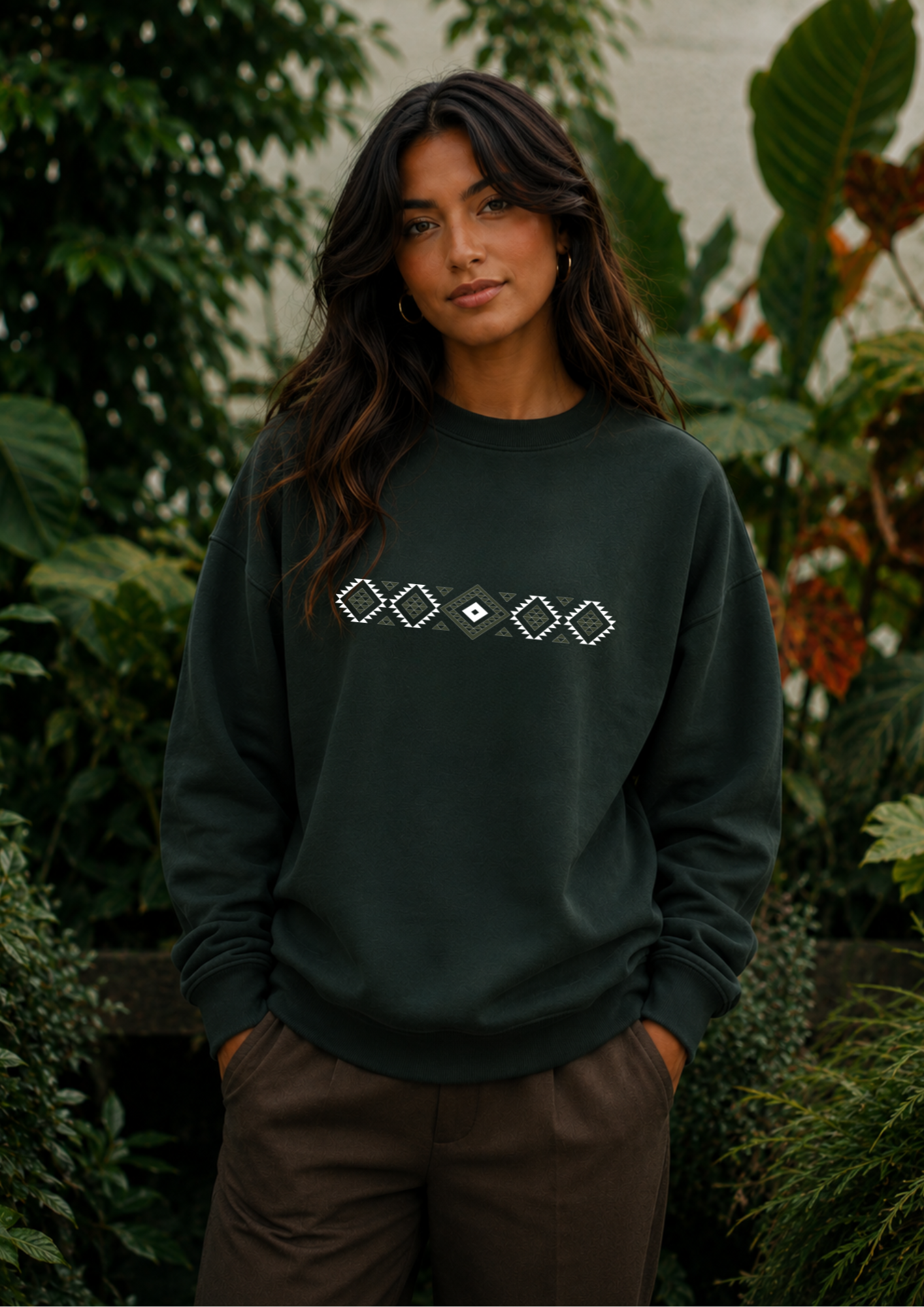 Te Wairua Embroidered Sweatshirt | Māori Inspired Crewneck NZ