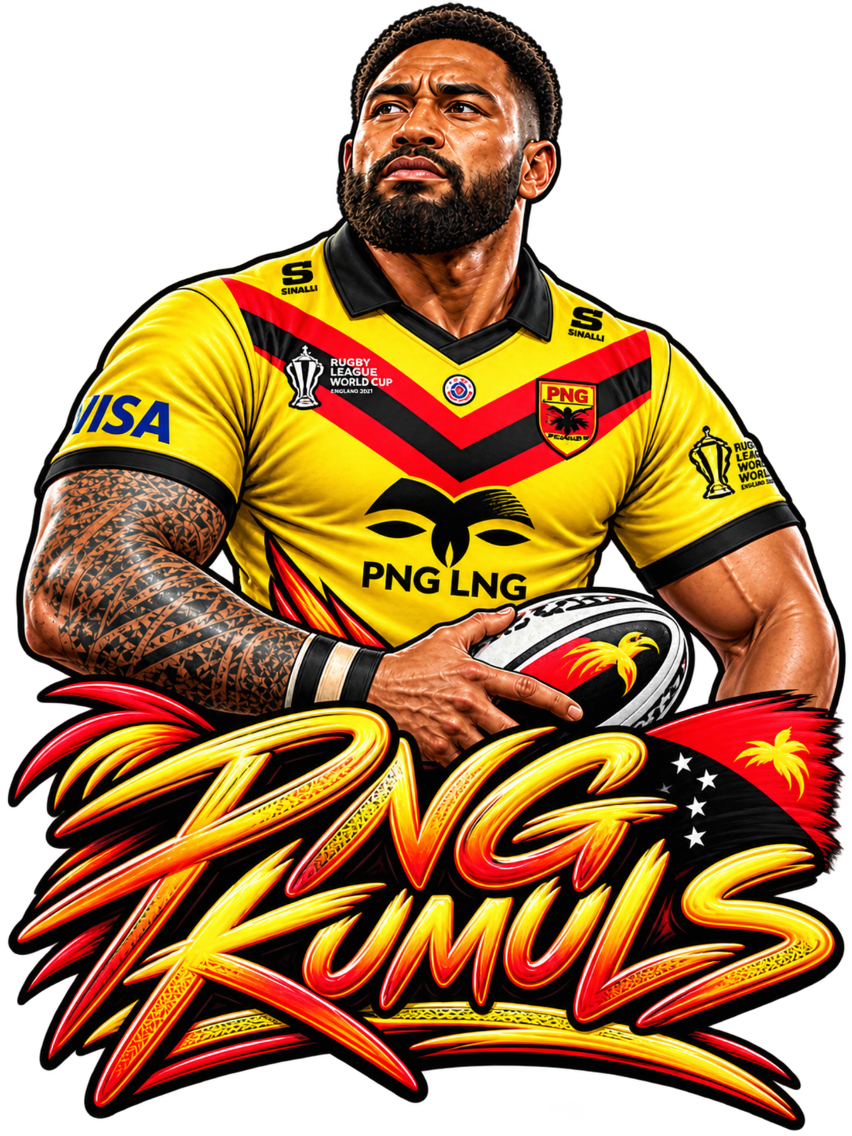 PNG Kumuls Rugby League Player Tribute Tee | World Cup 2026