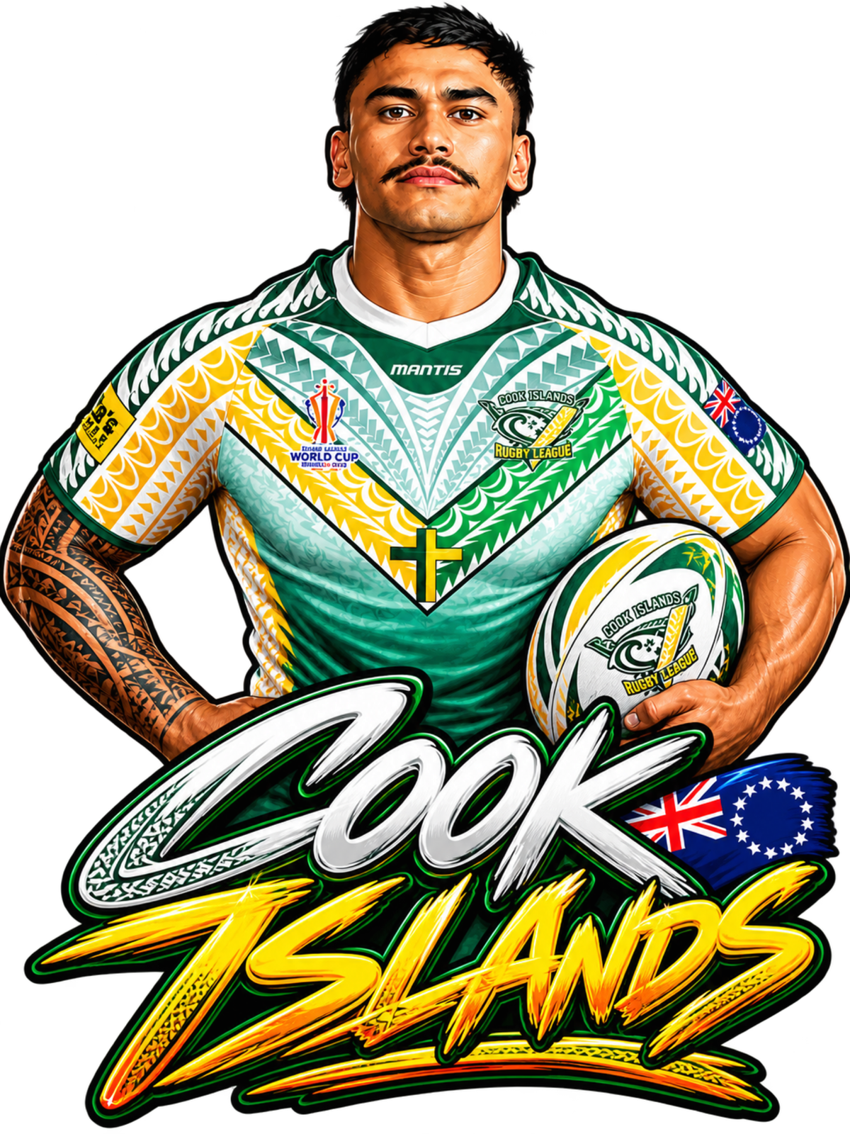 Cook Islands Rugby League Player Tribute Tee | World Cup 2026