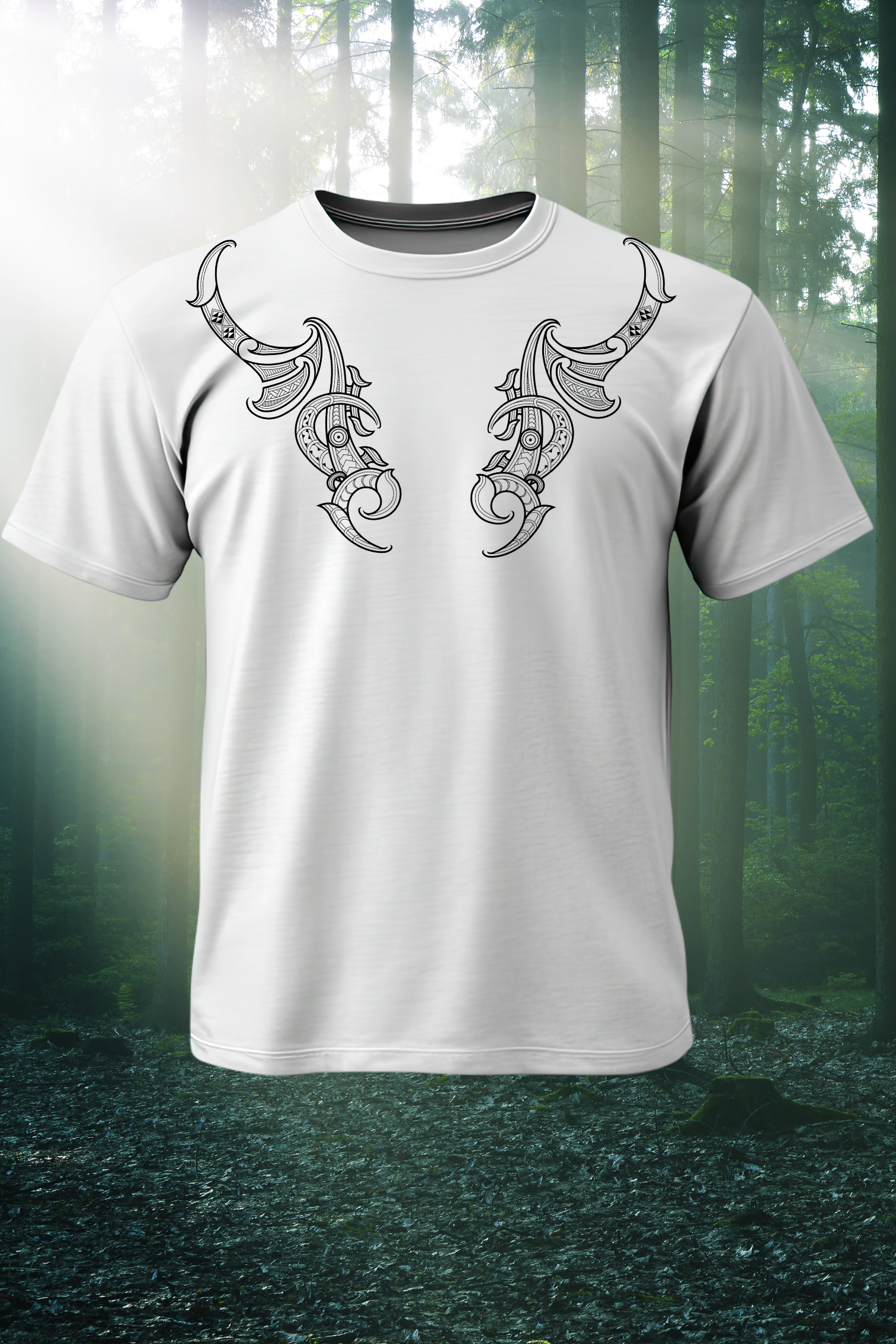 Uru Tāngata – Māori Tribal Shoulder T-Shirt | Modern Māori Streetwear | Mahi Wairua (MADE TO ORDER)