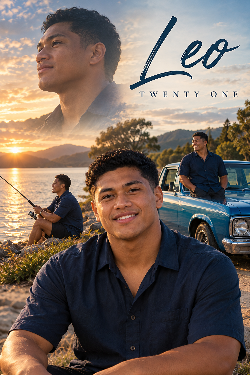 Personalised birthday metal print sample artwork – fictional sample design by Mahi Wairua