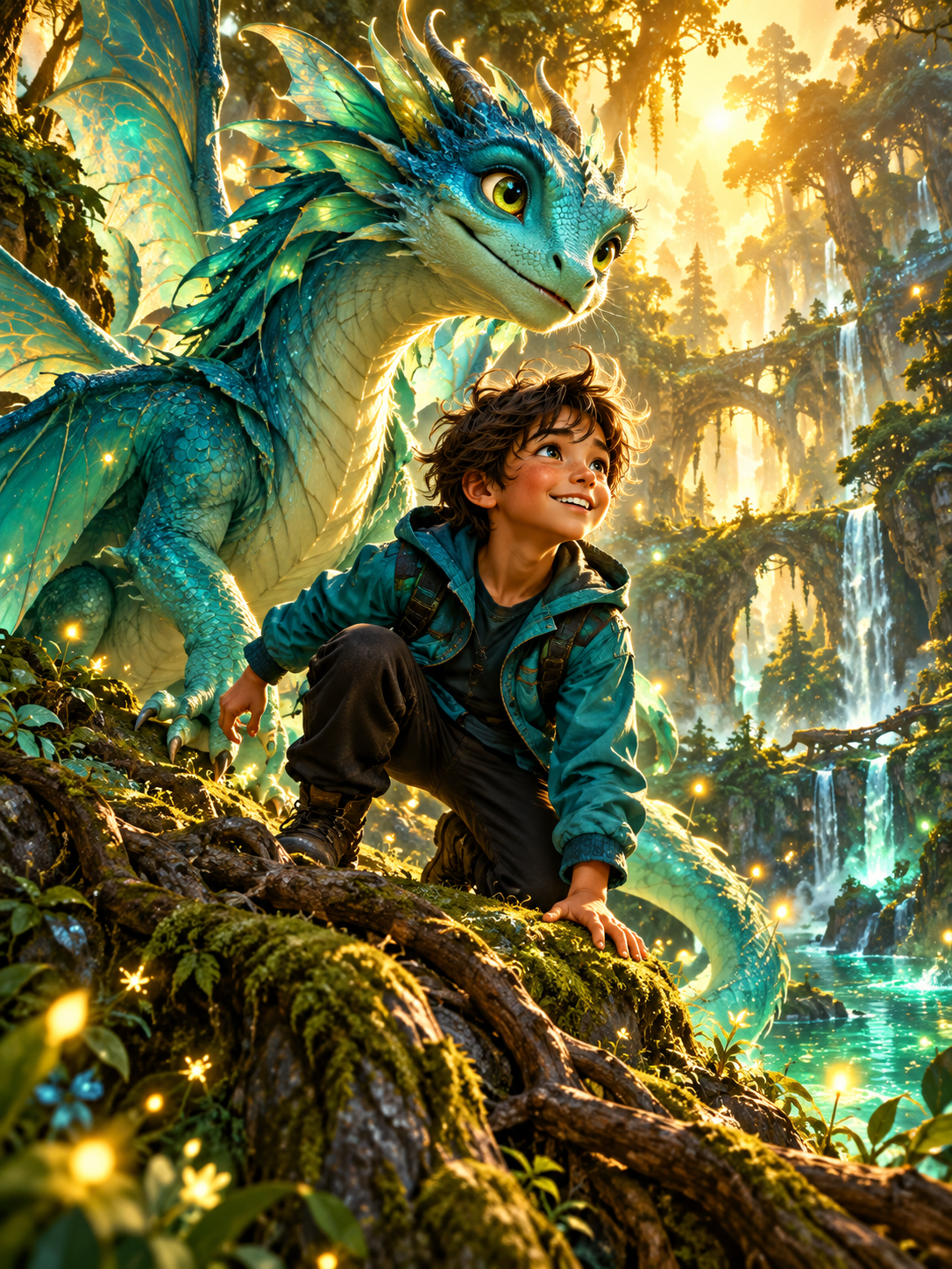 Personalised Kids’ Fantasy Adventure Metal Print main artwork