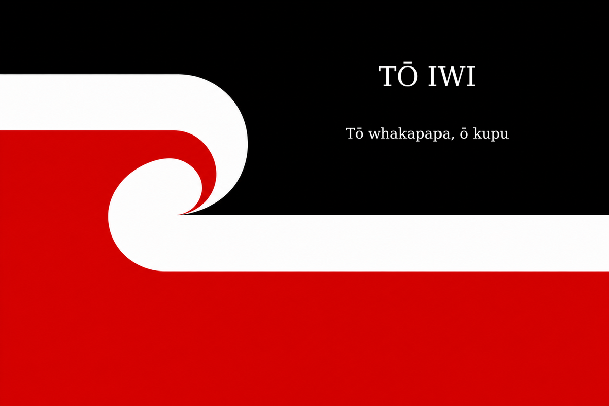 Personalised Tino Rangatiratanga flag metal print — artwork with example wording