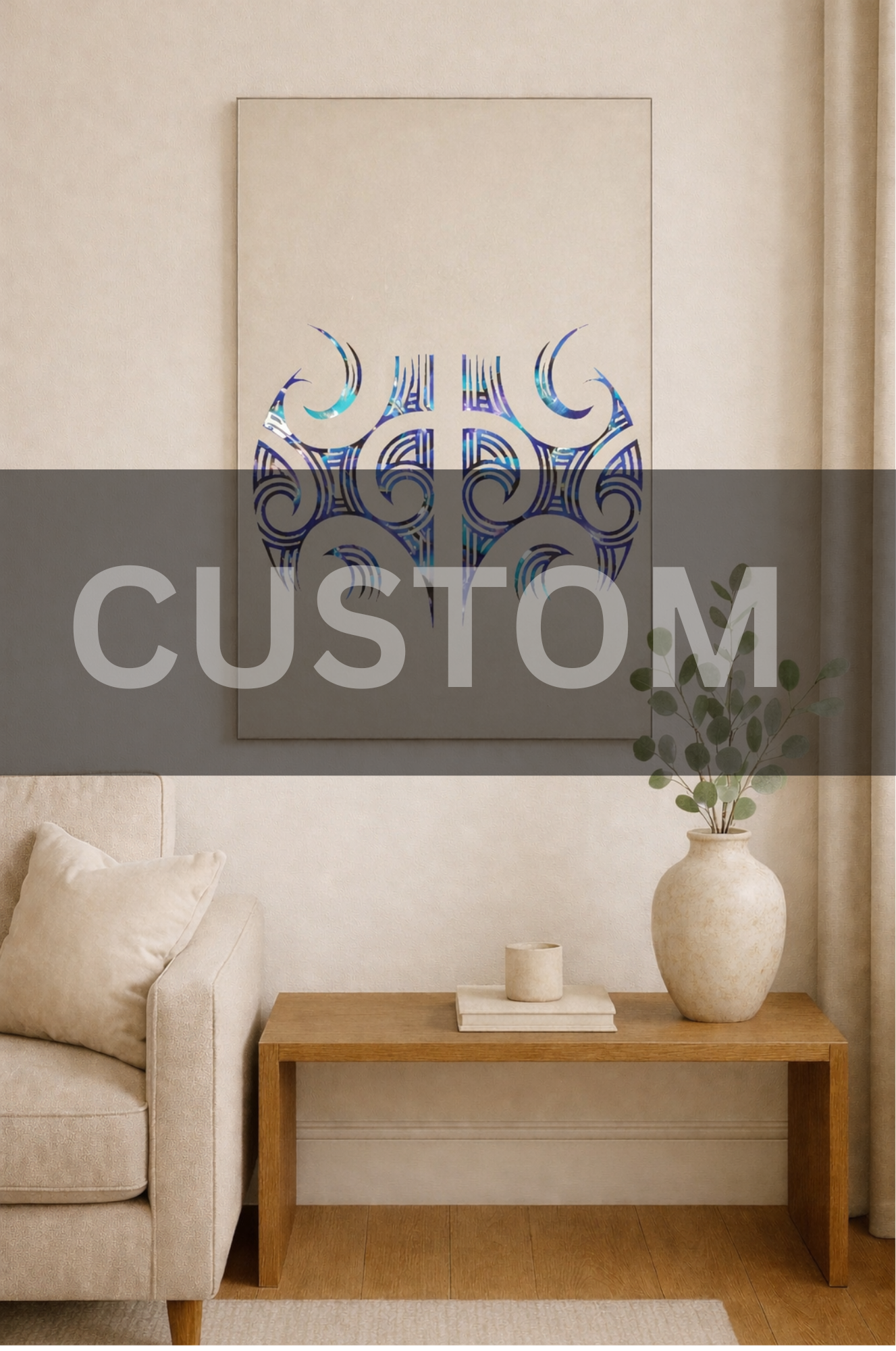 Custom Moko Kauae Mirror NZ – Personalised Honu Pāua Shell Mirror | Mahi Wairua