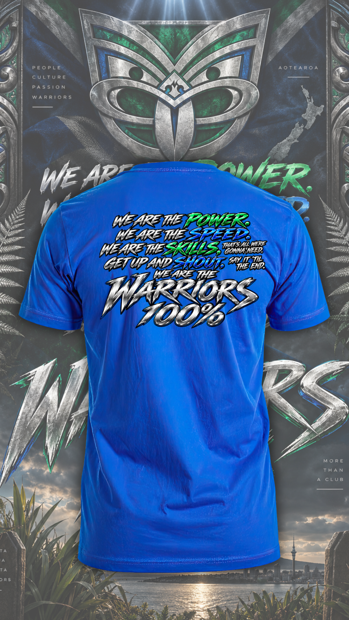 Warriors HAKA 100% Supporter Tee 2026 | Mahi Wairua